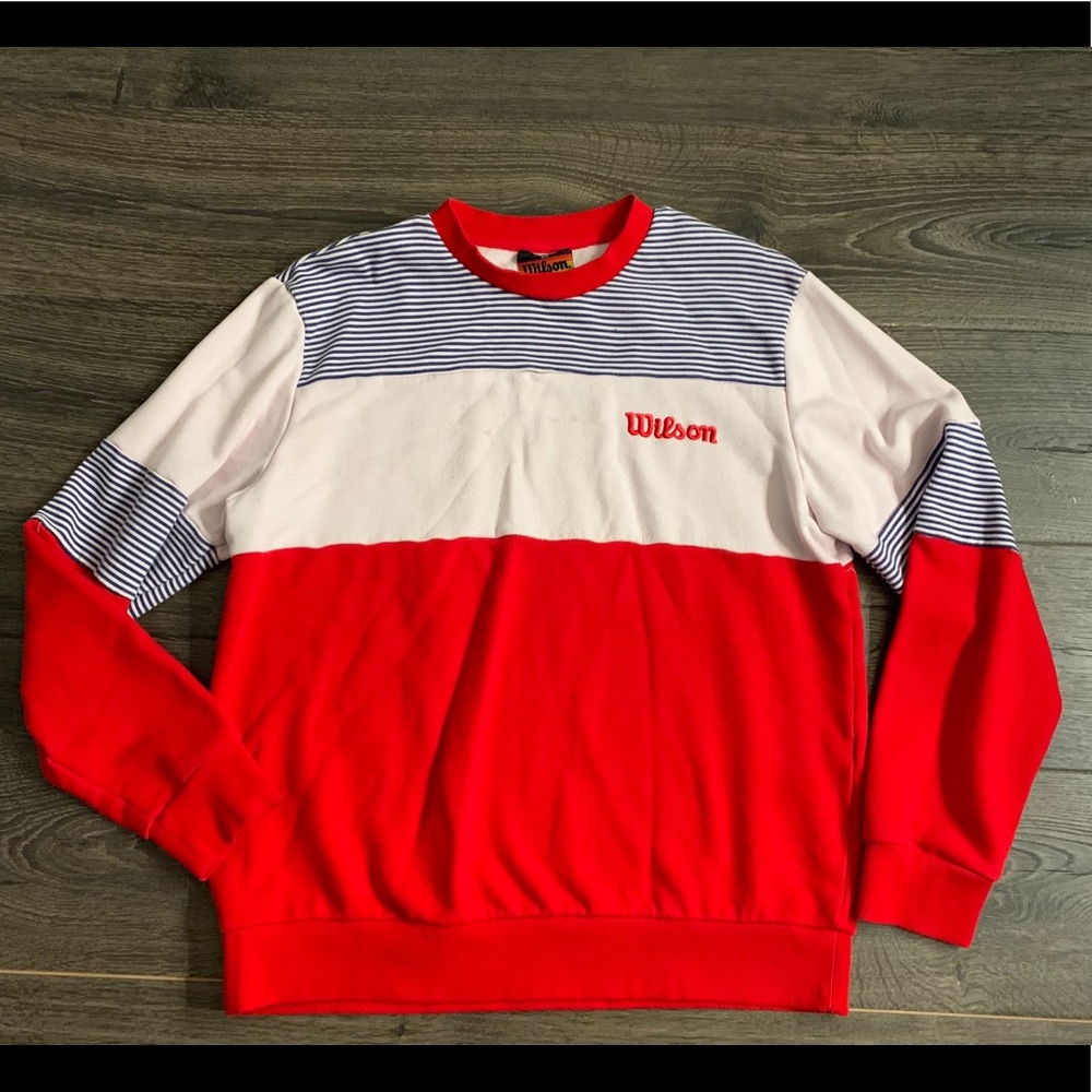 Crew Neck Multi Color Long Sleeve Sweater
